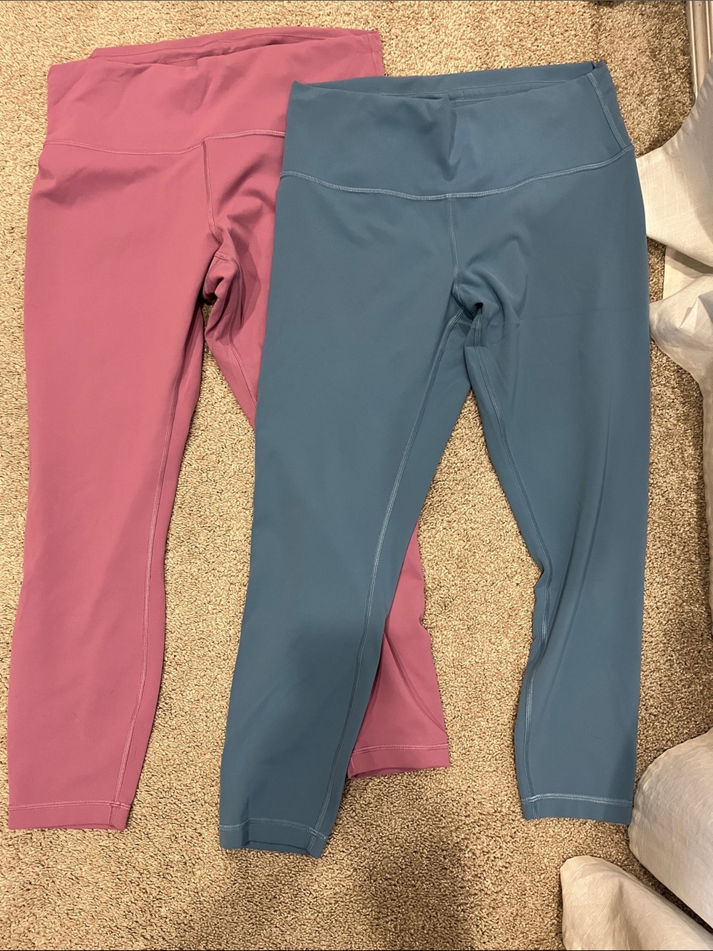Women’s Lululemon Workout Leggings, Pink and Blue